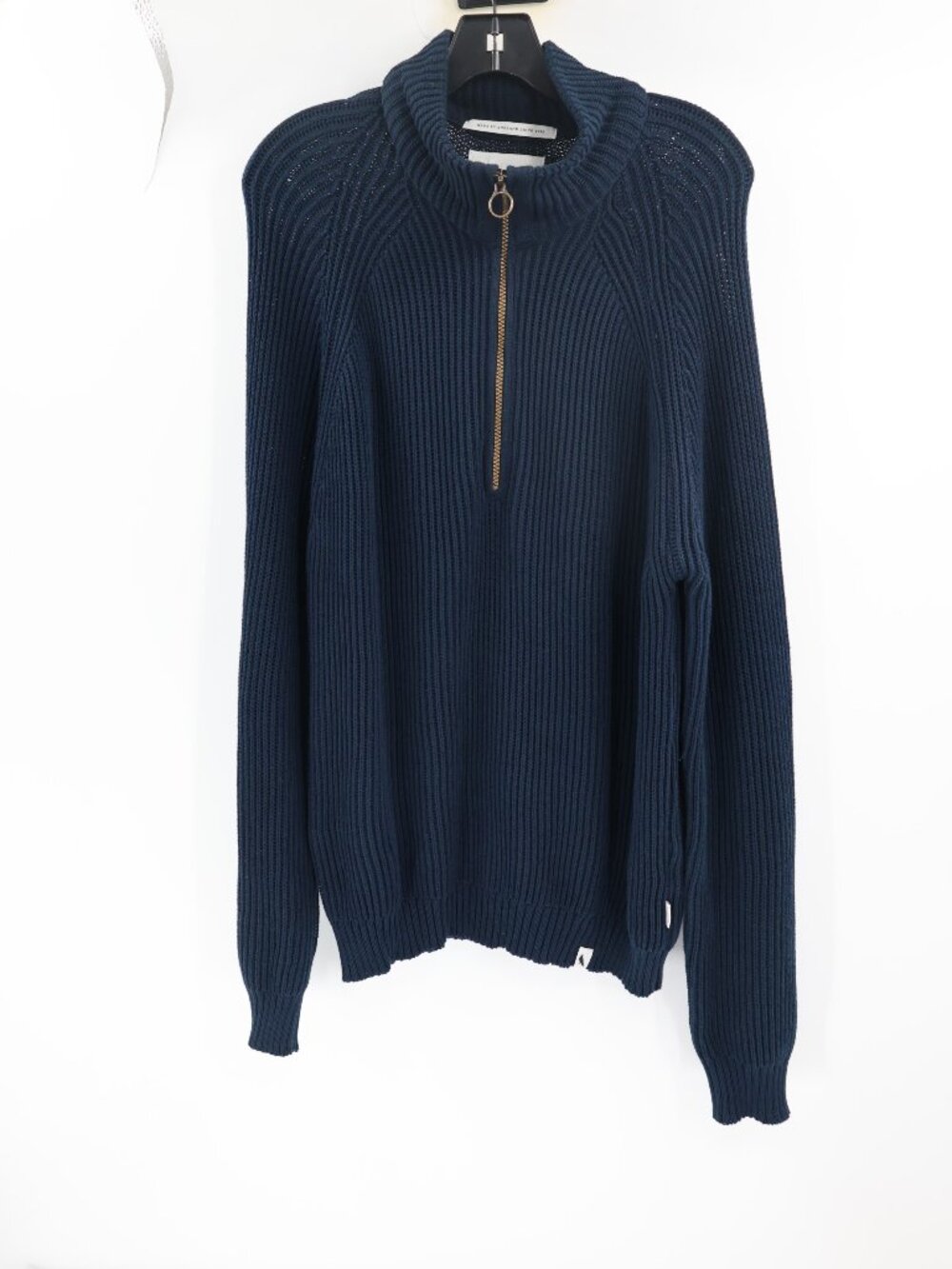 Peregrine Fisherman Sweater Mens Large Cotton 1/4 Zip Pullover Cable England